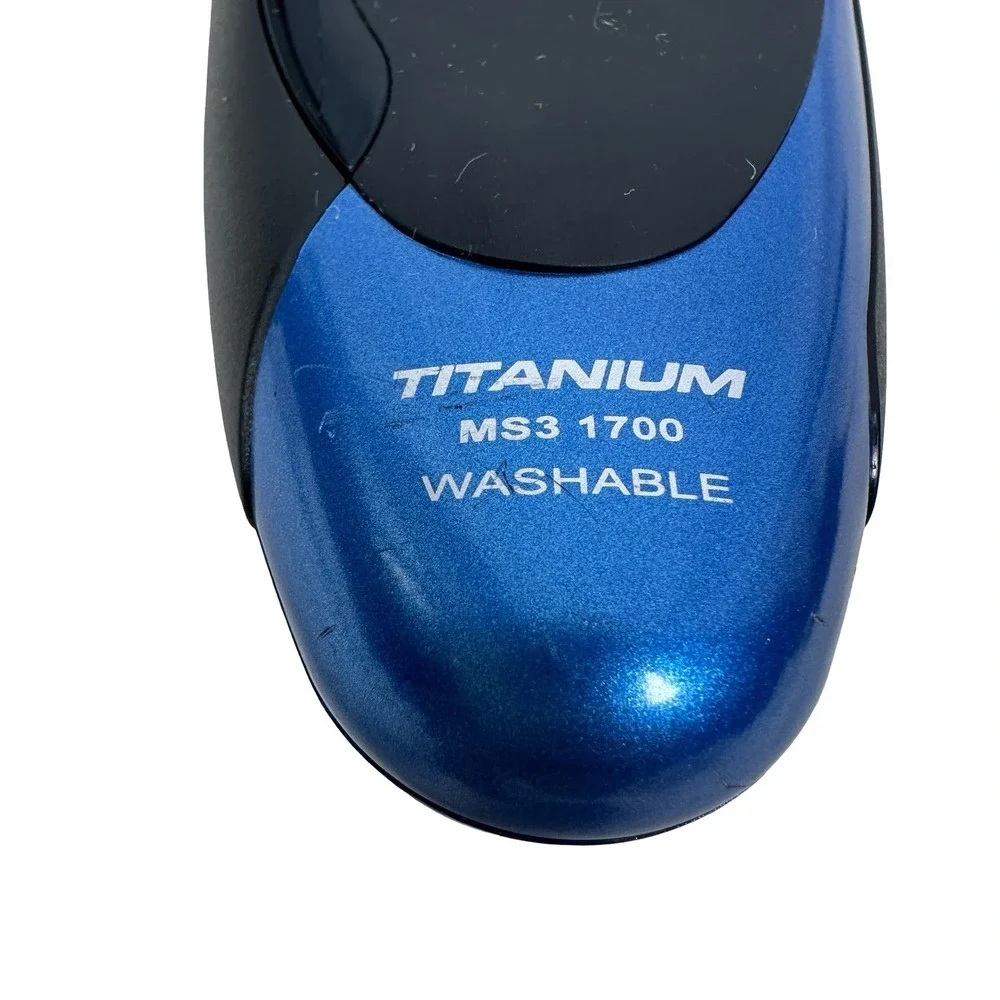 Remington MS3 1700 Titanium Electric Shaver Washable Cordless Razor Blue Gray